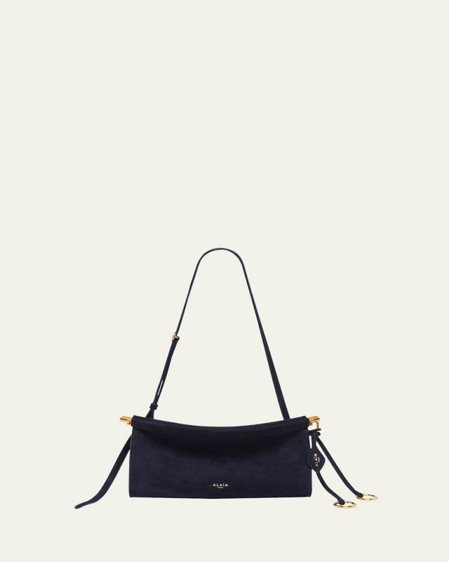 Le Click East-West Suede Shoulder Bag